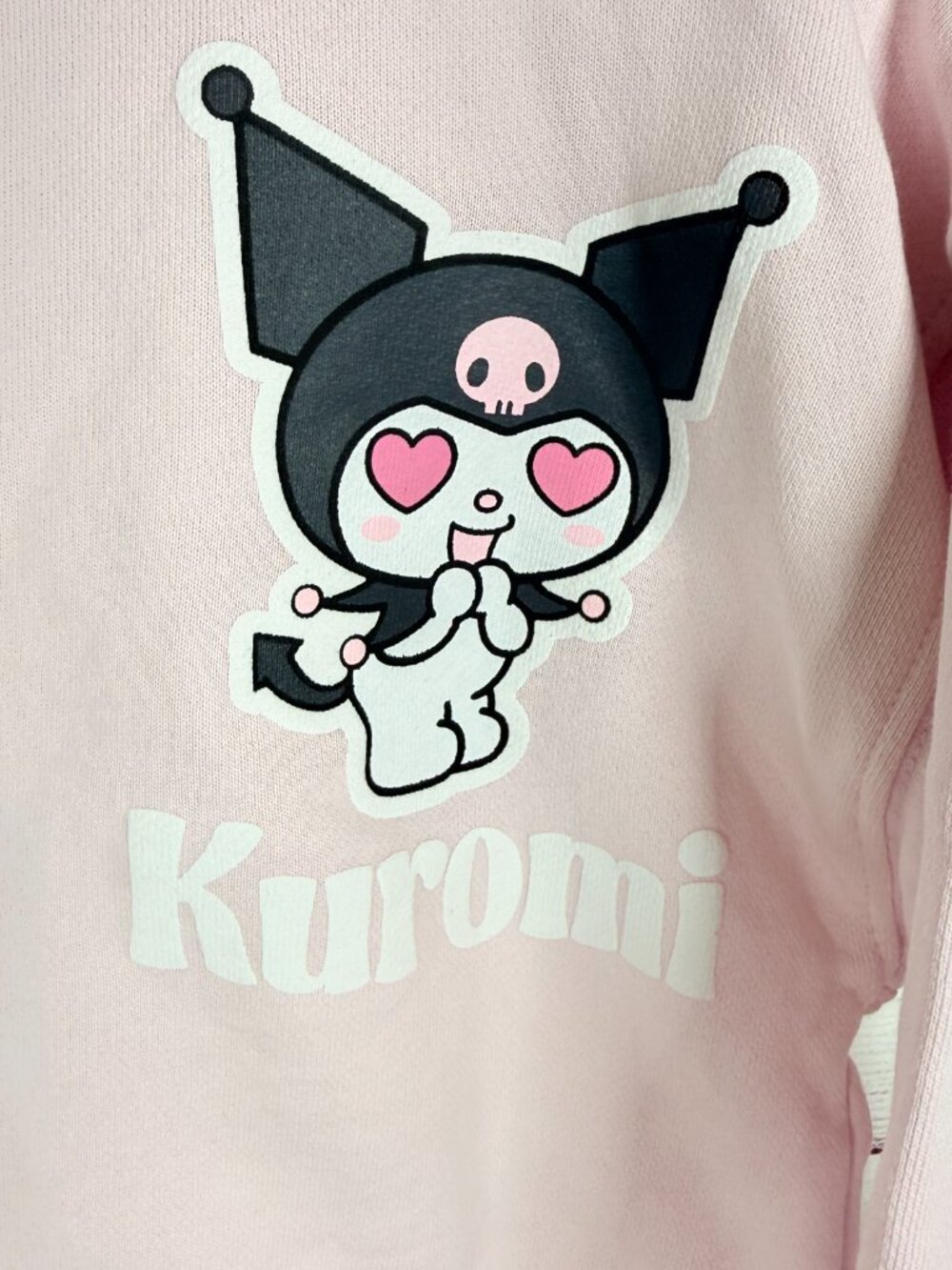Zara x Kuromi Pastel Lilac Cropped Sweatshirt Girls Size 8-9 (130 cm) - Picture 5 of 11
